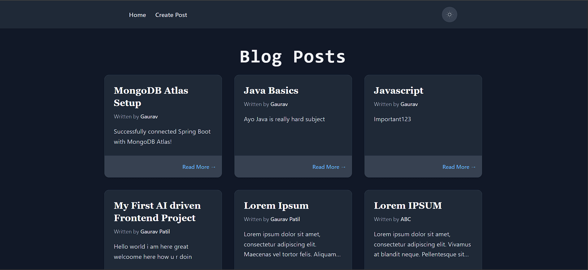 Blogging Website
